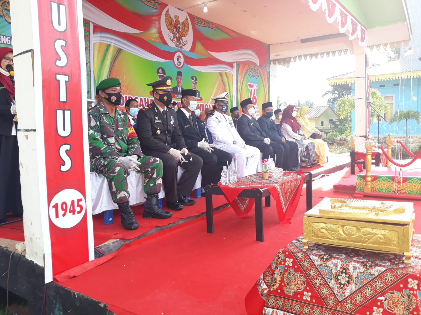Polsek Kuala Kampar Laksanakan Upacara Peringati HUT ke-76 RI