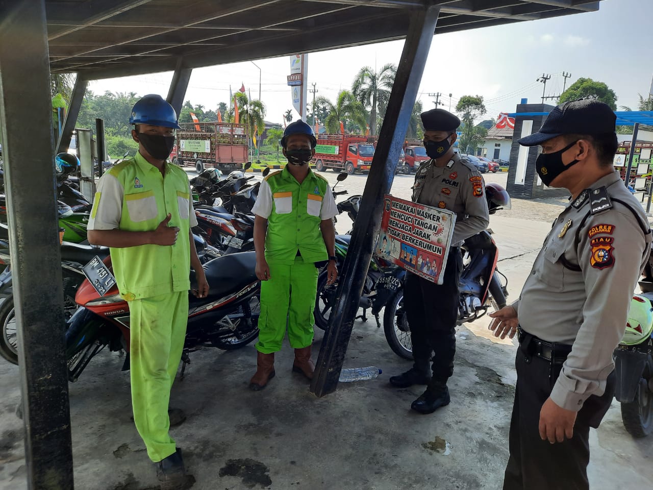 Melalui Yustisi, Polsek Bandar Sei Kijang Lakukan Upaya Pencegahan Covid-19 di Wilkum