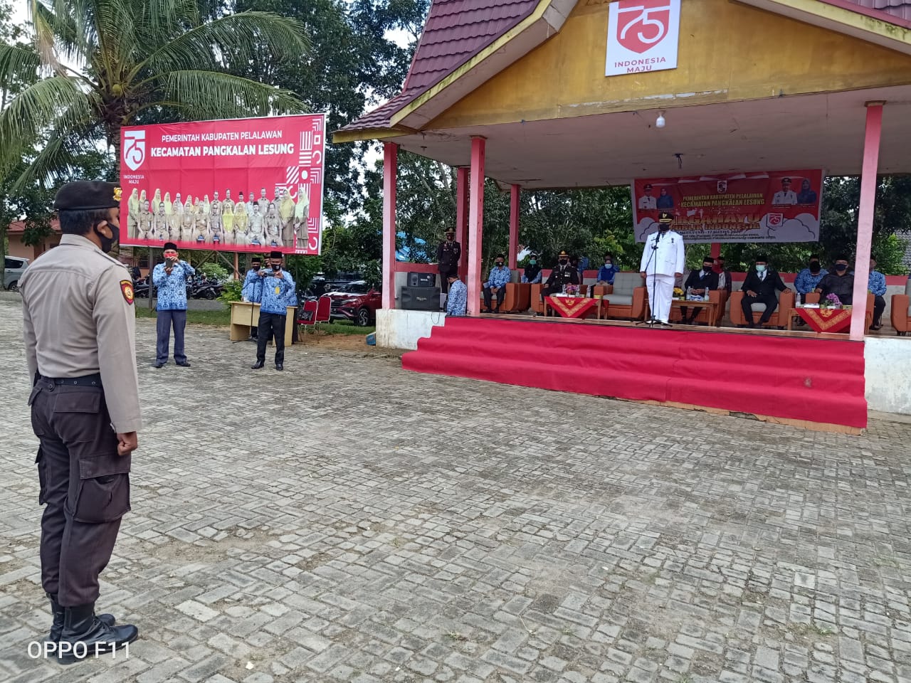 Polres Pangkalan Lesung Upacara Peringatan HUT ke-75 Kemerdekaan RI