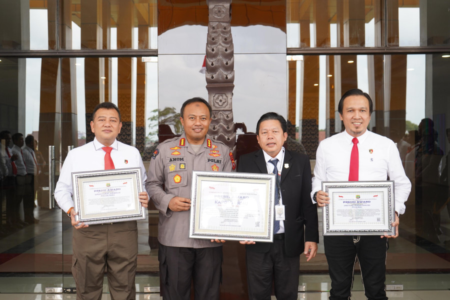 Kinerja Gemilang Polda Riau Dianugerahi Presisi Award dari Lemkapi