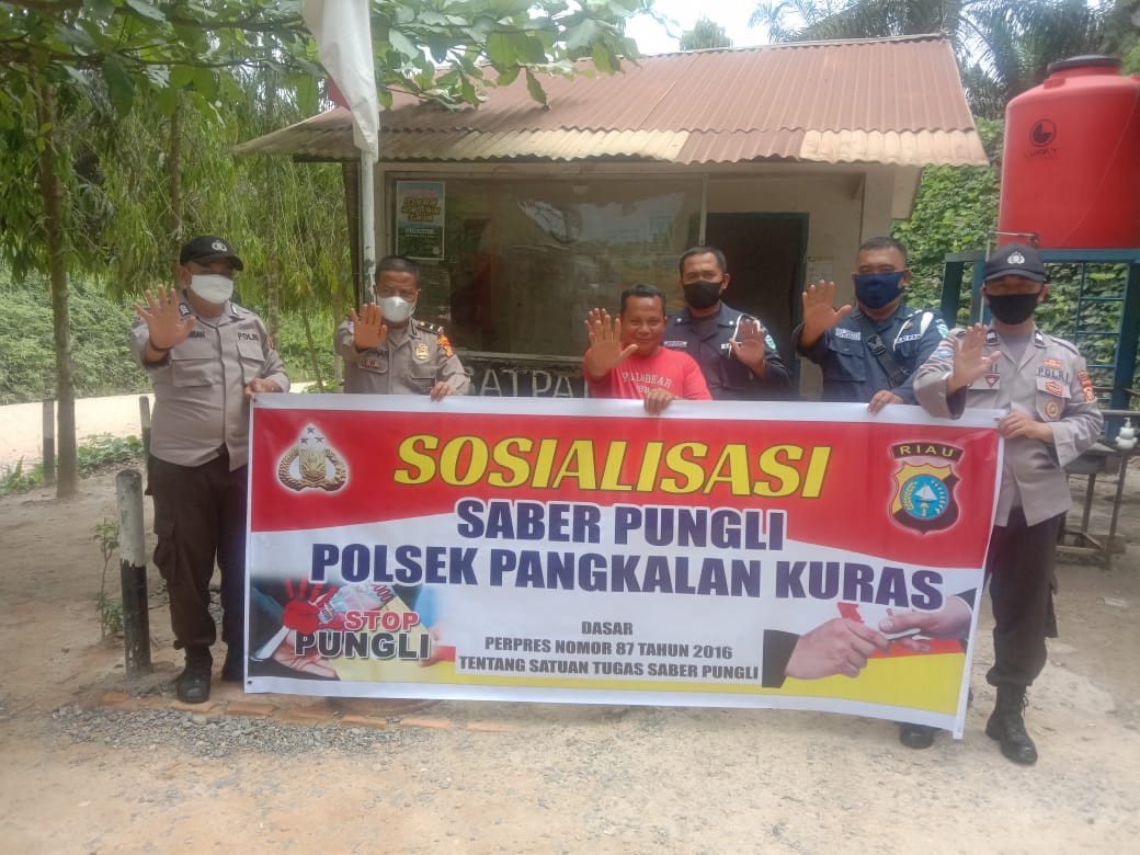 Polsek Pangkalan Kuras Sosialisasi Saber Pungli Kepada Security Perusahaan