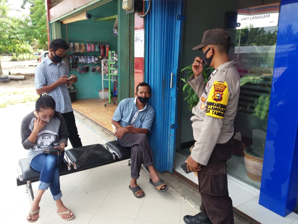 Polsek Langgam Kembali Gelar Patroli Antisipasi C3 dan Sosialisasi Covid-19