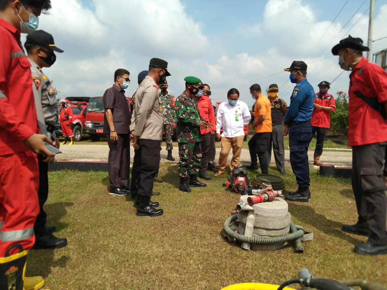 Polsek Ukui bersama Stakeholder Apel Kesiapsiagaan Menghadapi Karhutla