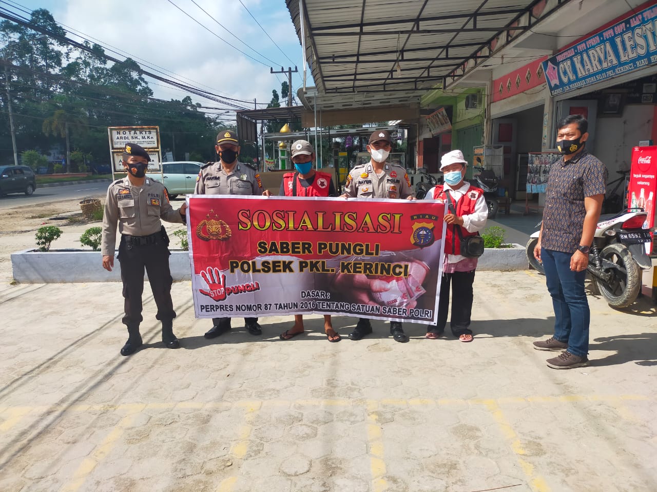 Polsek Pangkalan Kerinci Gencar Sosialisasikan Saber Pungli