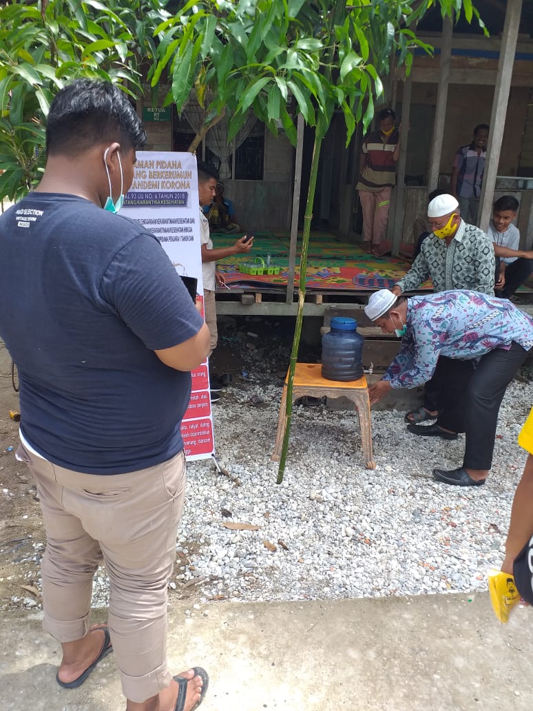 Polsek Teluk Meranti Periksa Kesiapan Protokol Kesehatan di Tempat Kampanye