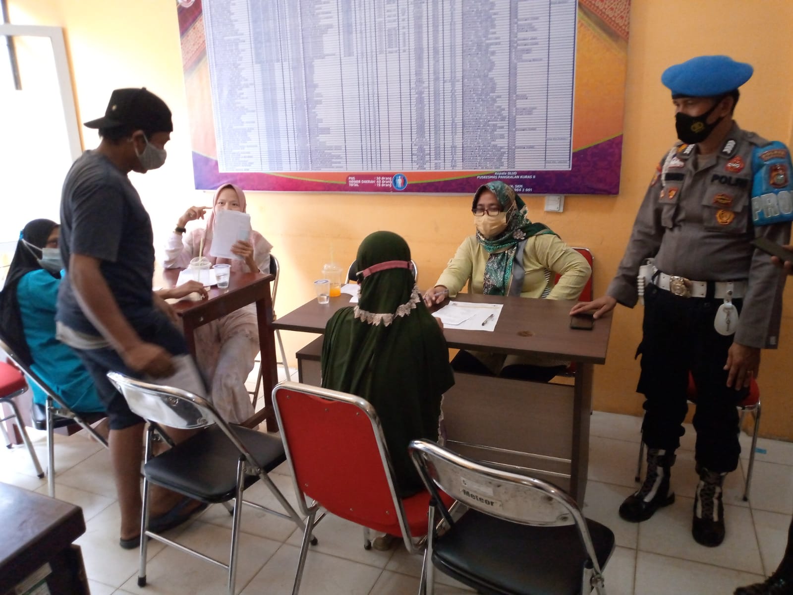 Update Harian 18 Desember, Polsek Pangkalan Kuras Vaksinasi 778 Orang
