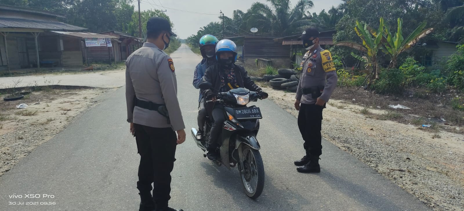 Kembali Pantau Prokes Masyarakat, Polsubsektor Pelalawan Gelar Operasi Yustisi