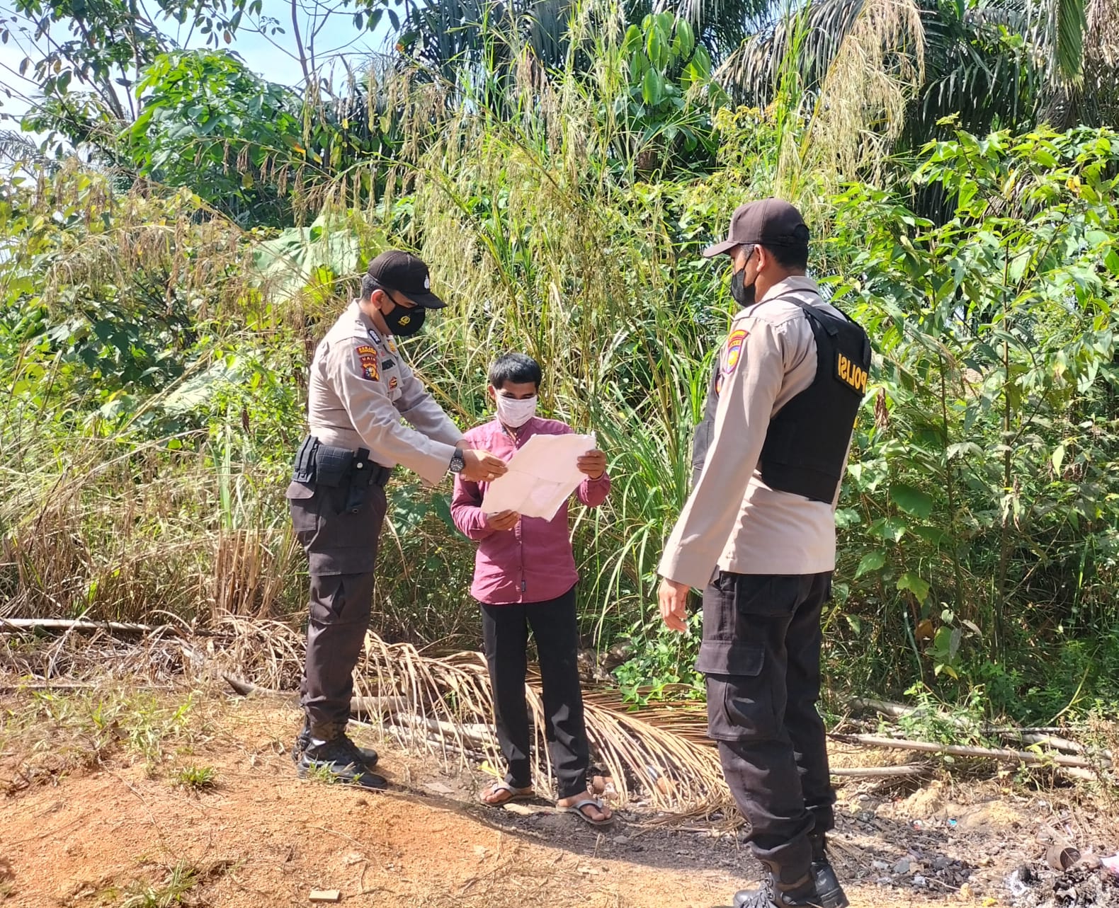 Cegah Adanya Titik Api, Polsek Pangkalan Lesung Laksanakan Patroli Karhutla