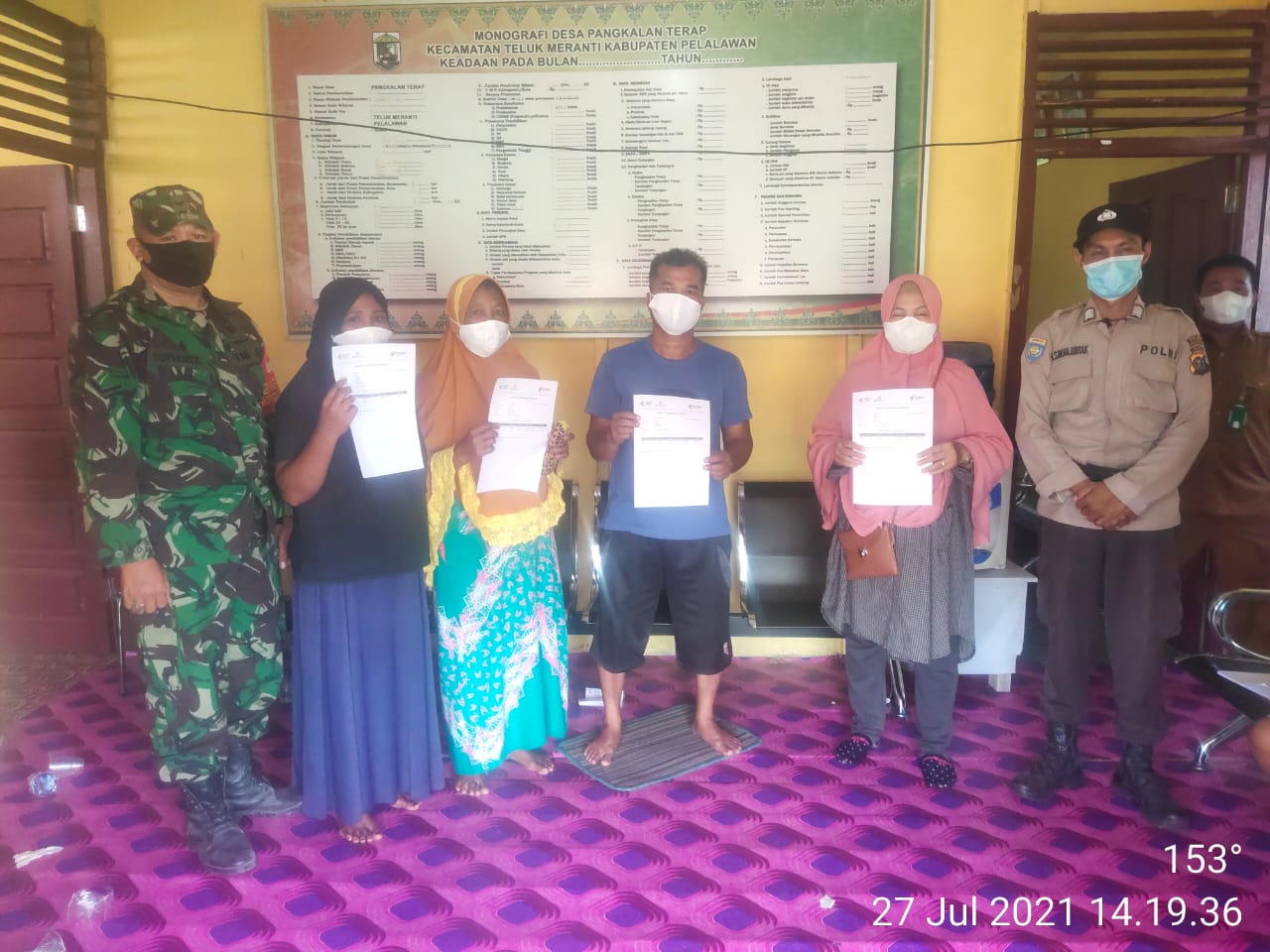 Polsek Teluk Meranti Intens Pantau Vaksinasi Covid-19 di Puskesmas