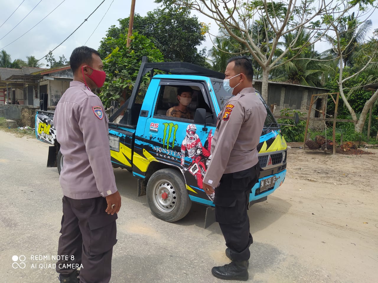 Lindungi Warga dari Covid-19, Polsubsektor Pelalawan Gelar Operasi Yustisi