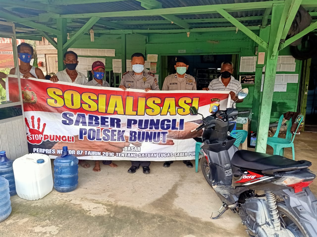 Polsek Bunut Laksanakan Giat Mengedukasi Masyarakat Terhadap Pungli