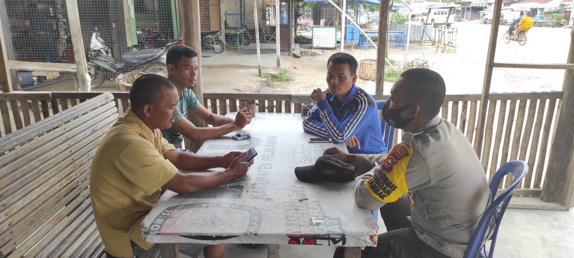 Polsek Langgam Rutin Patroli C3 dan Sosialisasi Prokes