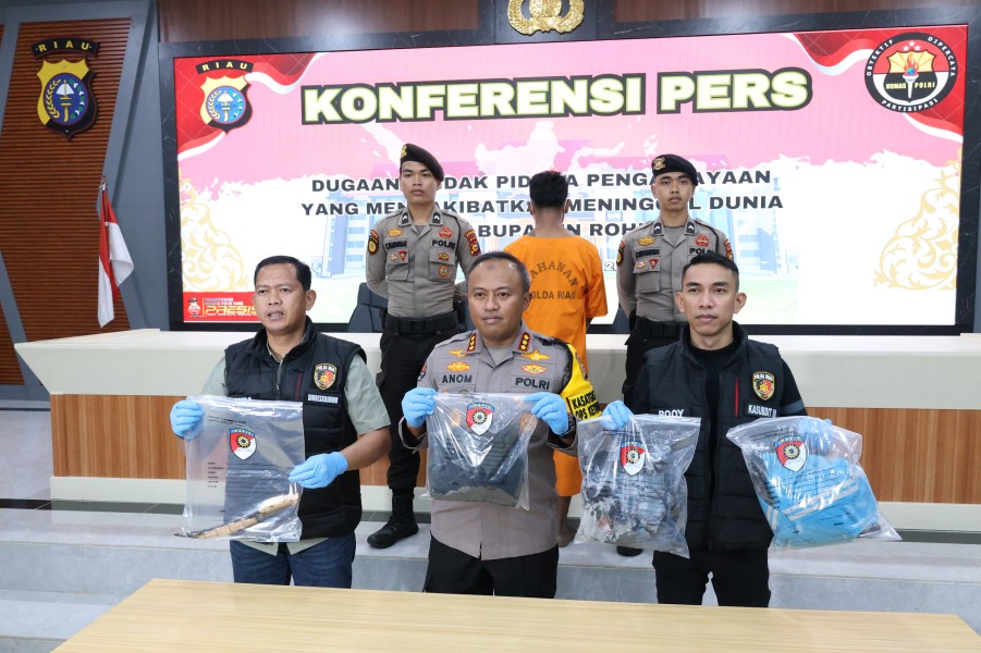 Usai Tewaskan Dua Orang, Penjaga Pos Perumahan BNH di Rohil Dibekuk Polisi