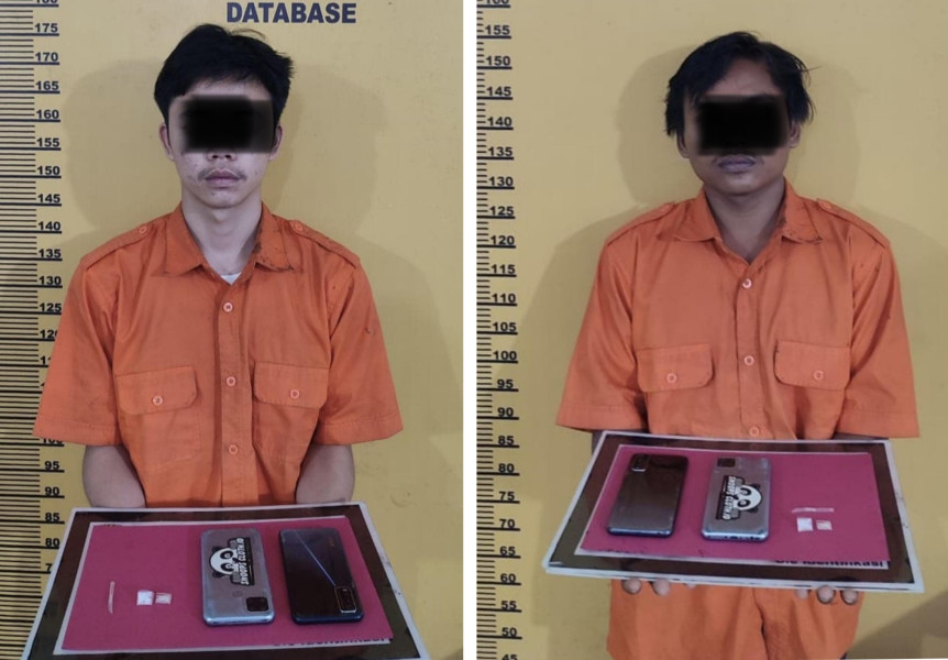Dua Pemuda di Inhu Ditangkap di Teras Rumah, Polisi Amankan Sabu