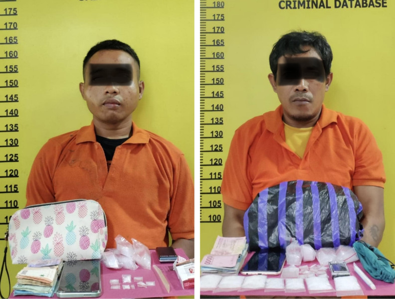 Polisi Gerebek Dua Lokasi, 35,5 Gram Sabu Disita di Inhu