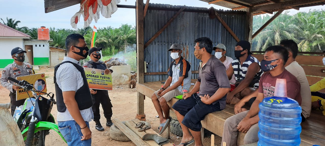 Tekan Penyebaran Covid-19, Polsek Ukui Rutin Gelar Operasi Yustisi