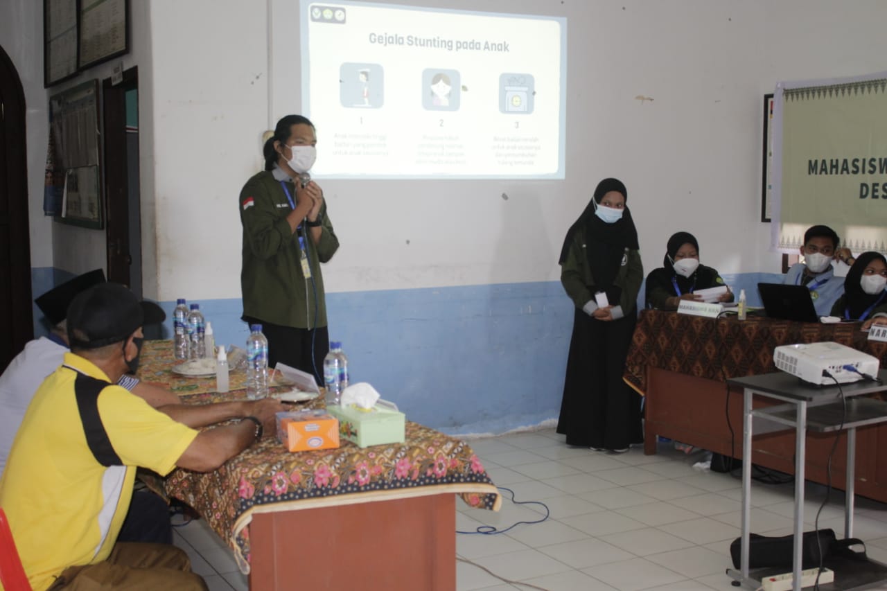 Tim Pengabdian Kukerta Unri 2021 Sosialisasi Bahaya Stunting di Desa Banglas Barat