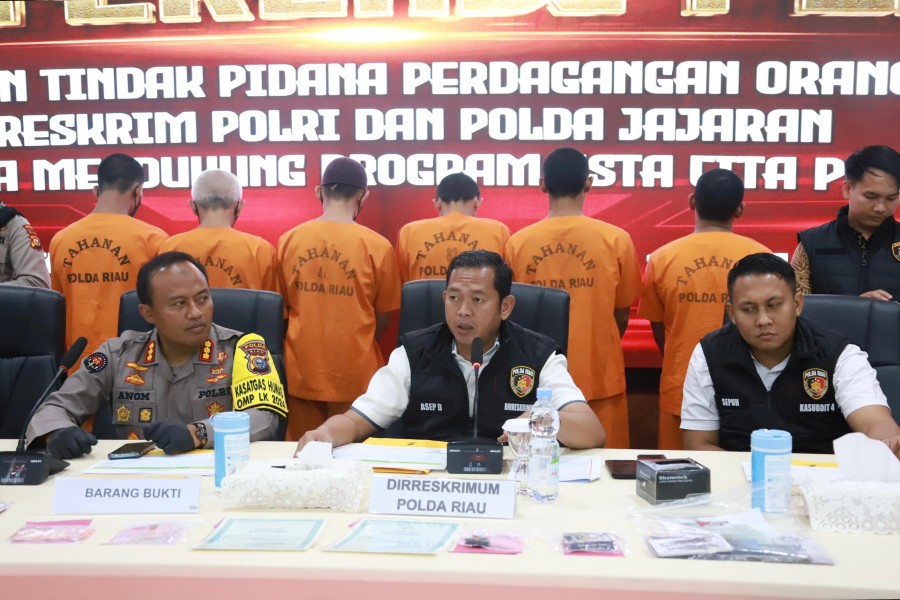 22 Tersangka Ditangkap, Polda Riau Bongkar Jaringan Perdagangan Orang
