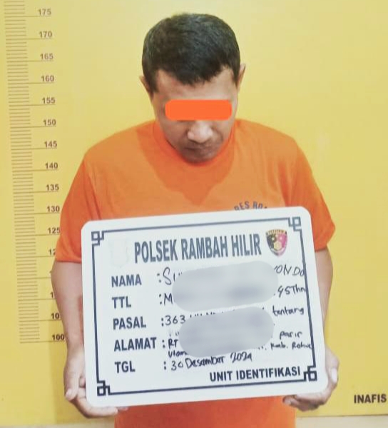 Mantan Kepala Desa di Rokan Hulu Ditangkap Polisi karena Kasus Pencurian Sapi