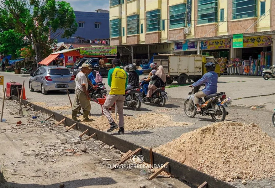 PUPR Pekanbaru akan Beton Kerusakan Jalan Cipta Karya