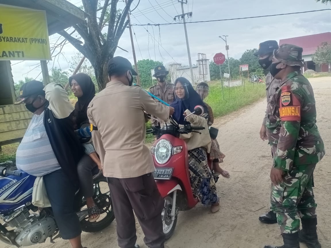 Polsek Teluk Meranti Rutin Operasi Yustisi Sosialisasikan Protokol Kesehatan