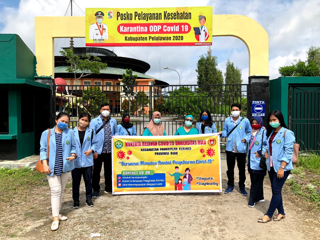 Tim Kukerta Relawan Universitas Riau Berpartisipasi Tangani Covid-19 di Kecamatan Pangkalan Kerinci