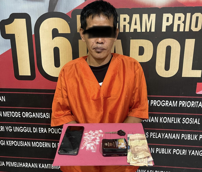 Polisi Tangkap Pengedar Sabu di Inhu, 33 Paket Diamankan
