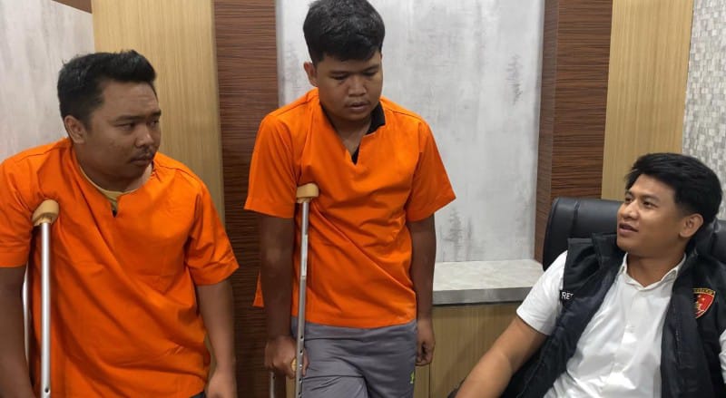 Satreskrim Polresta Pekanbaru Tangkap Dua Jambret Spesialis Perhiasan Emas