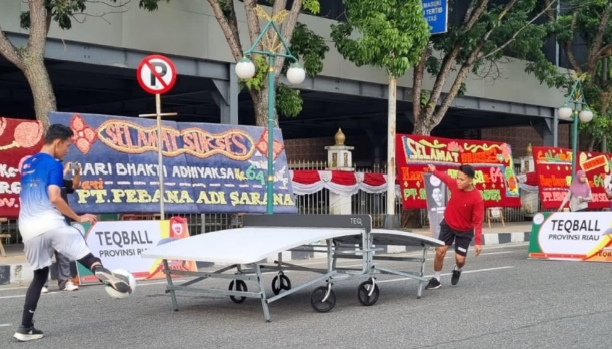Resmi Jadi Anggota Koni Riau, POTSI Kenalkan Olahraga Teqball ke Masyarakat