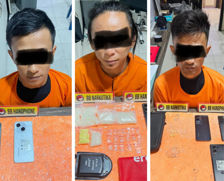 Polres Inhil Ungkap Penyalahgunaan Narkoba, Tangkap Tiga Tersangka dan Amankan Barang Bukti