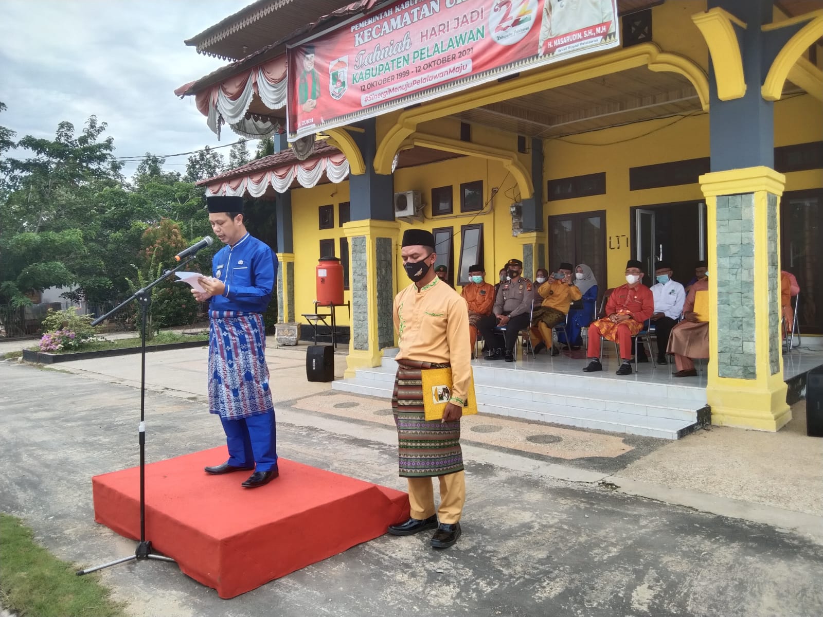 Kapolsek Ukui Hadiri Upacara Peringatan HUT Kabupaten Pelalawan yang ke-22