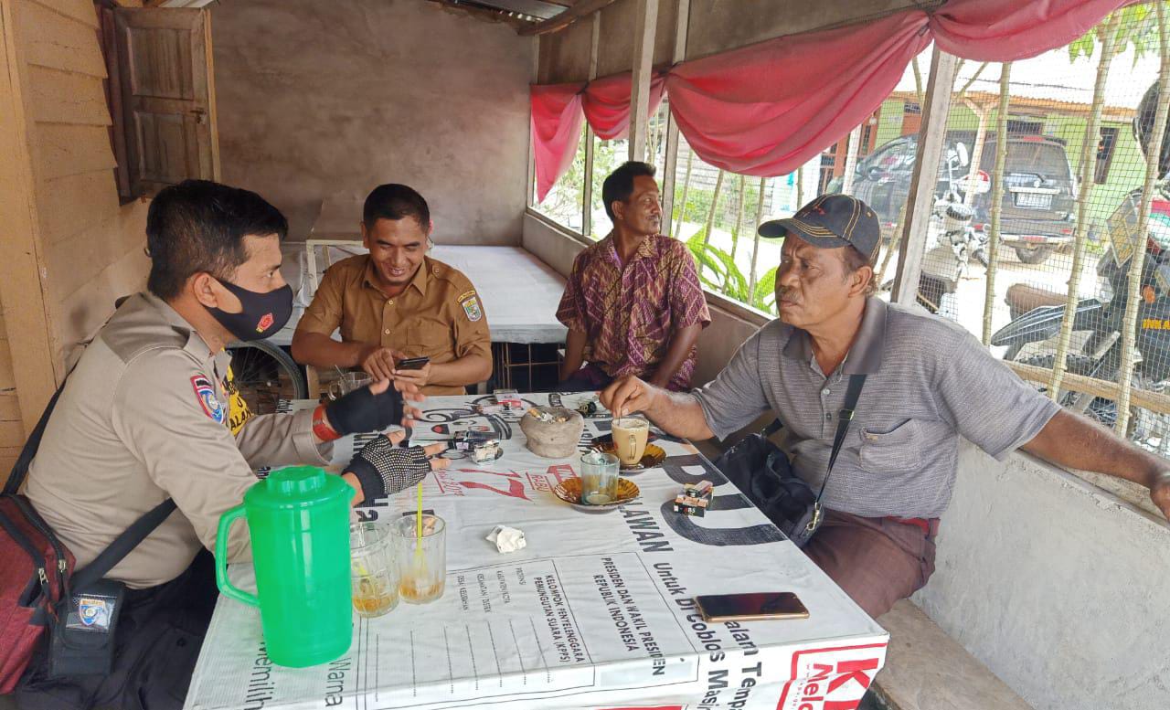Polsubsektor Pelalawan Sosialisasikan Protokol Kesehatan Cegah Covid-19