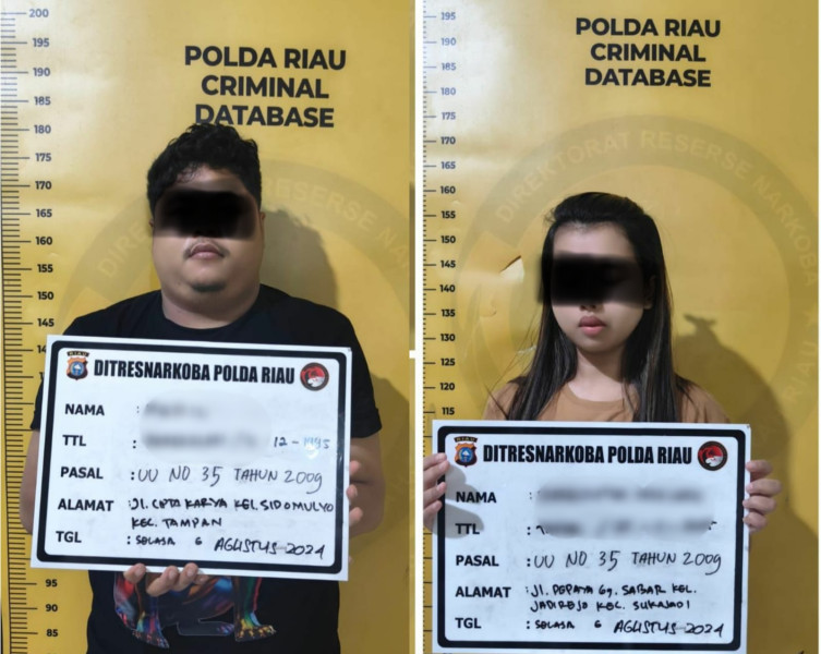 Polisi Tangkap 2 Pengedar Narkotika di Pekanbaru, 41 Butir Pil Ekstasi Disita