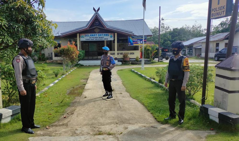 Antisipasi Teror, Polsek Bunut Lakukan Penjagaan Ketat di Mako