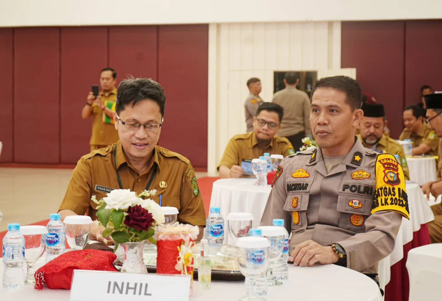 Dilaksanakan Polda Riau, Pemda Inhil Hadiri Sosialisasi PNBP Assesment Center Polri