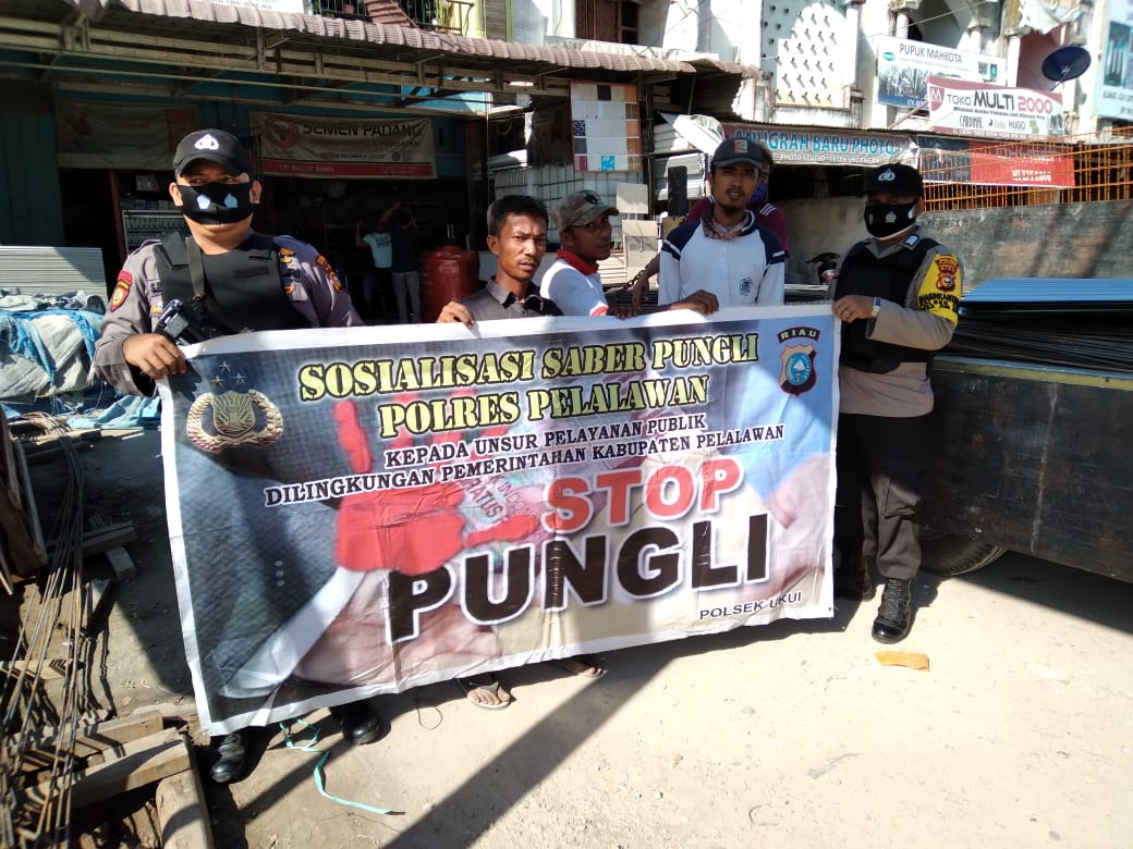 Imbauan Stop Berita Hoax dan Pungli, Polsek Ukui Sekaligus Gelar Sosialisasi