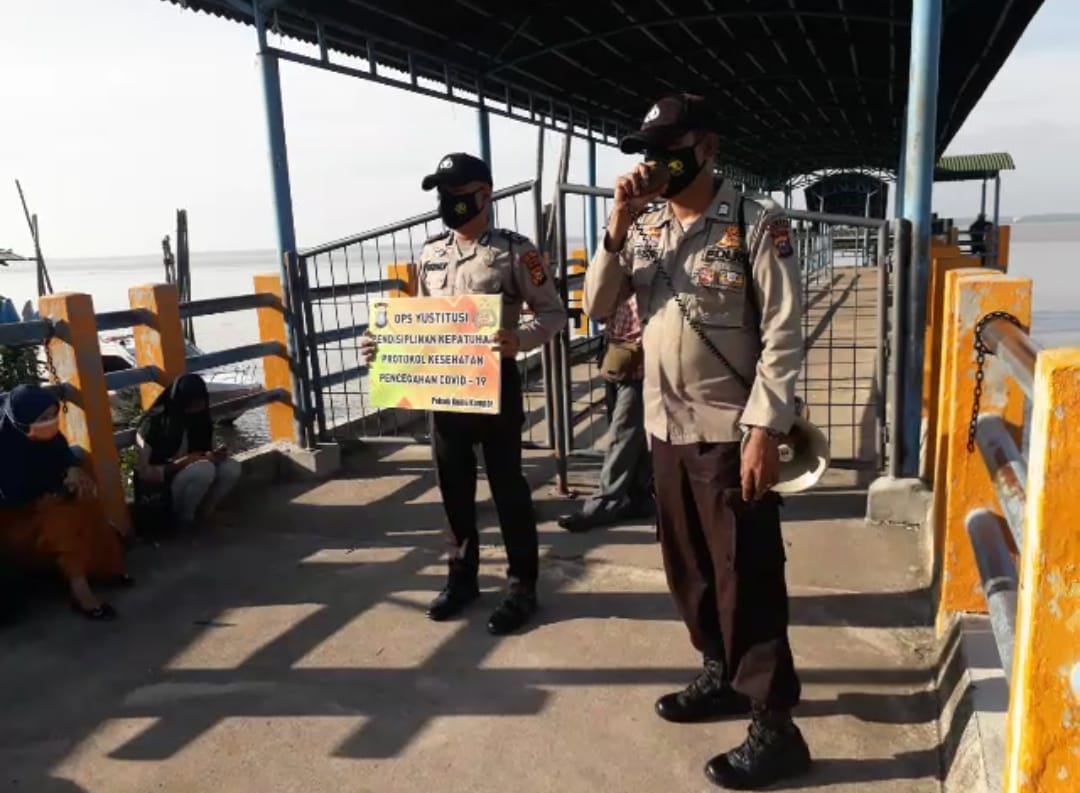 Pelabuhan Teluk Dalam Dijaga Ketat Kepolisian Kuala Kampar