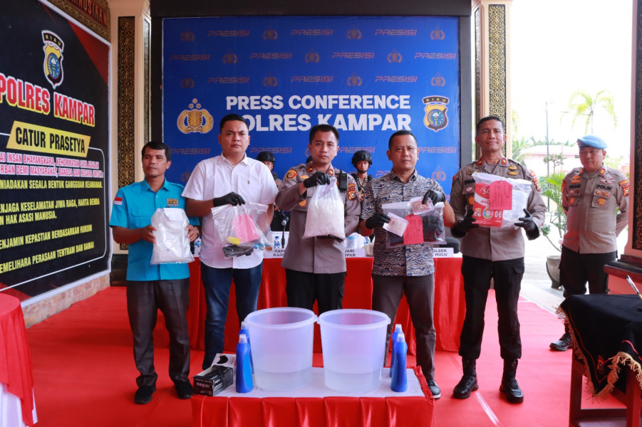 Polres Kampar Musnahkan Narkoba Seberat 3,4 Kg dan 181 Pil Ekstasi, Tunjukkan Komitmen Berantas Peredaran Narkoba