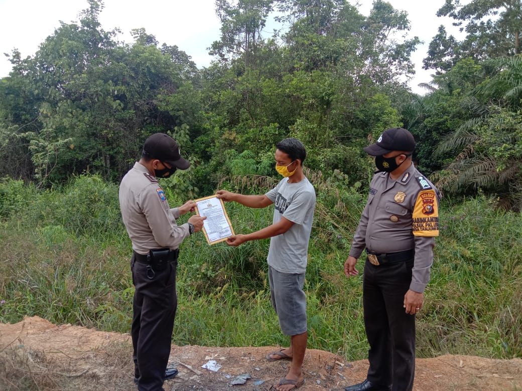 Sasar Tempat Rawan Karhutla, Polsek Pangkalan Lesung Laksanakan Patroli