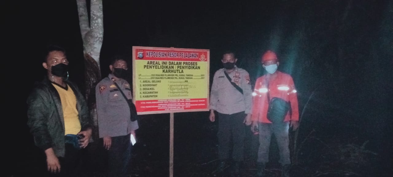 Polsek Pangkalan Kuras Cek Titik Hotspot yang Termonitor Lancang Kuning