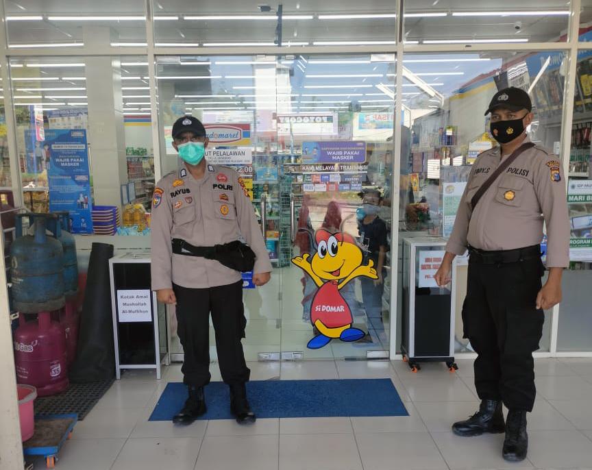 Polsek Bunut Patroli dan Sosialisasi Prokes