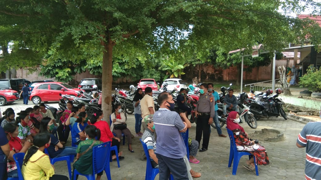 Polsek Bandar Sei Kijang Lakukan Pengawasan Vaksinasi di Wilkum