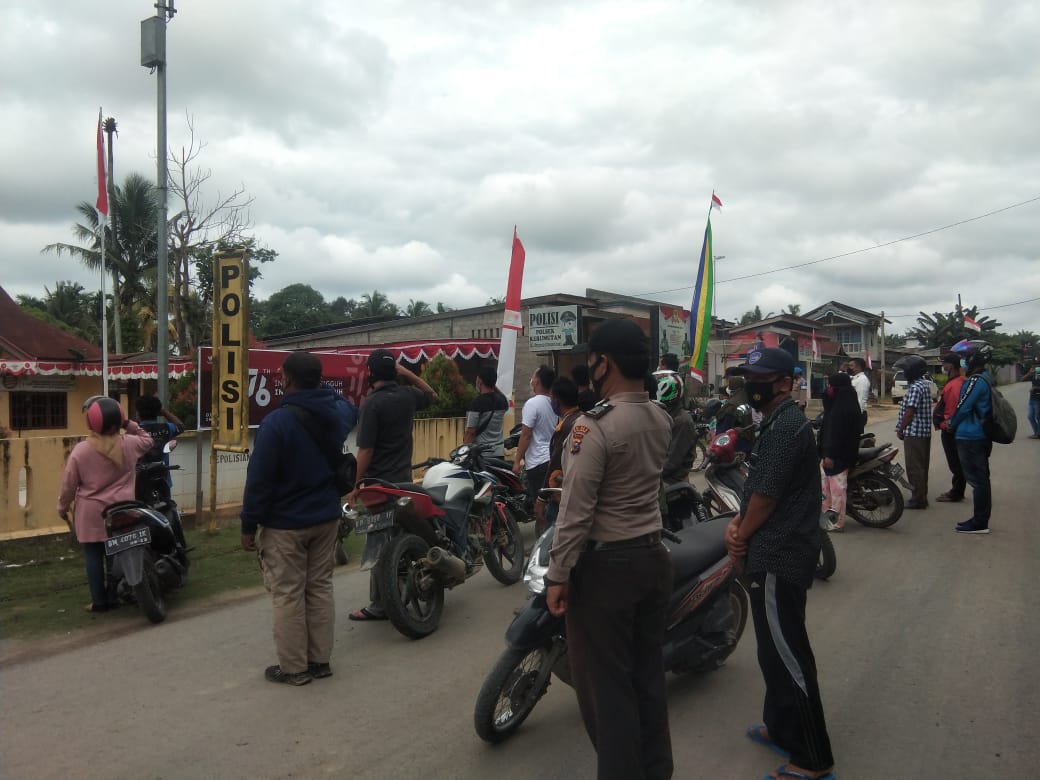 Peringati HUT RI ke-76, Polsek Kerumutan Ikuti Upacara Virtual
