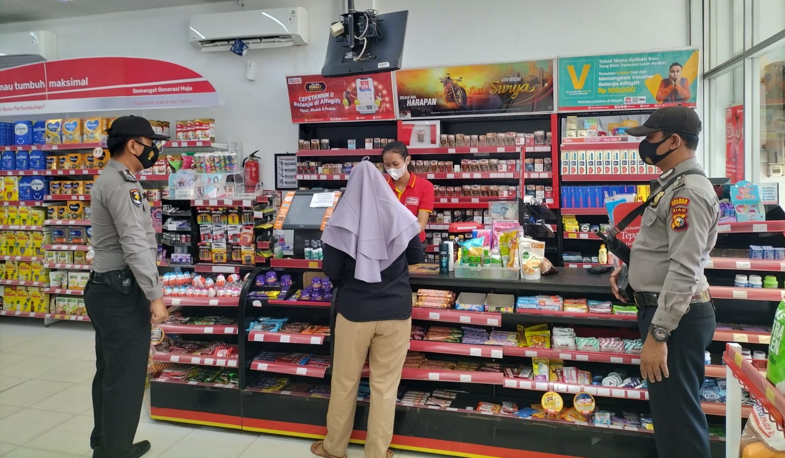 Lakukan Patroli, Polsek Pangkalan Lesung Sasar Pusat Keramaian