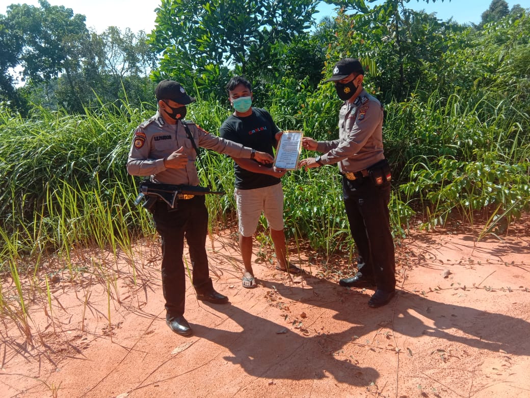 Sasar Lokasi Rawan Karhutla, Polsek Pangkalan Lesung Laksanakan Patroli