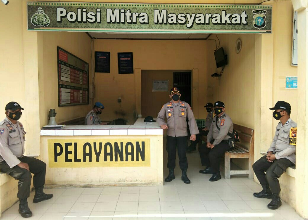 Polsek Kerumutan Lakukan Sistem Pengamanan Mako