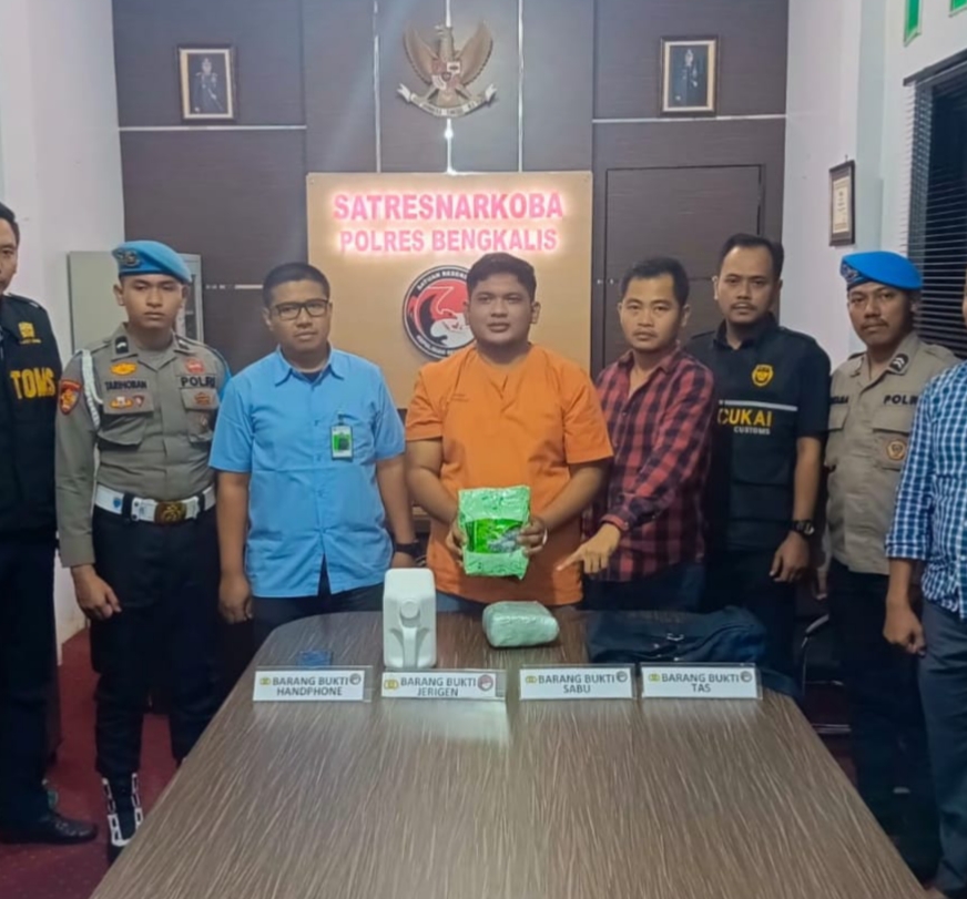 Tim Gabungan Polres Bengkalis Gagalkan Peredaran 2 Kg Sabu, Satu Tersangka Diamankan