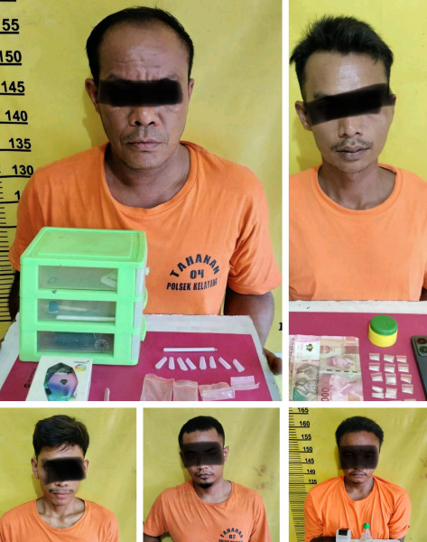 Bujang Tamoy, Residivis Narkoba dan Empat Tersangka Dibekuk Polisi di Inhu