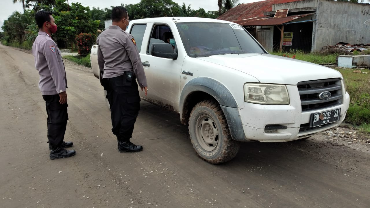Lindungi Warga Dari Covid-19, Polsubsektor Pelalawan Gencar Gelar Operasi Yustisi