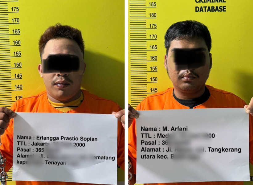 Resmob Jembalang Bekuk 2 Pelaku Jambret Gelang Emas Rp34 Juta di Pekanbaru